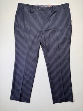 Tayion Collection Men's Classic-Fit Pinstripe Suit Pants Navy 44x30 $135